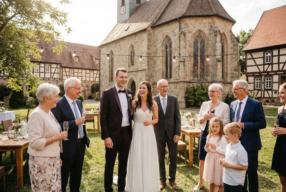 Hochzeitsgäste teilen Fotos per QR-Code — Bild 1