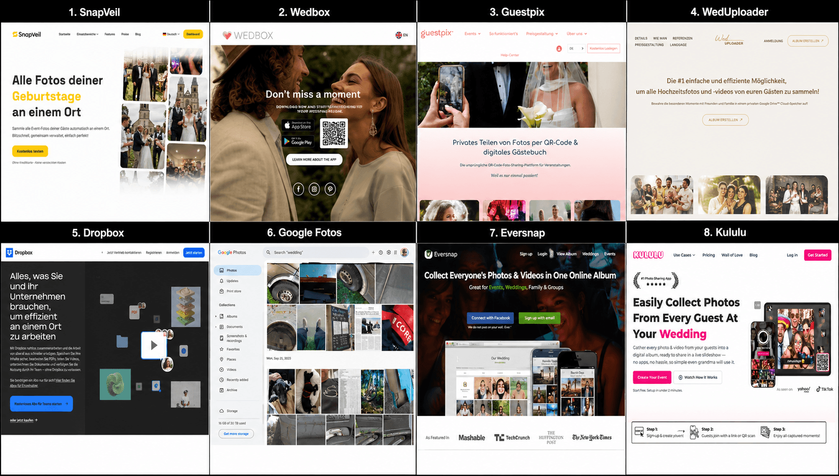 Foto-App Hochzeit 2026: Die 8 besten Apps im Vergleich