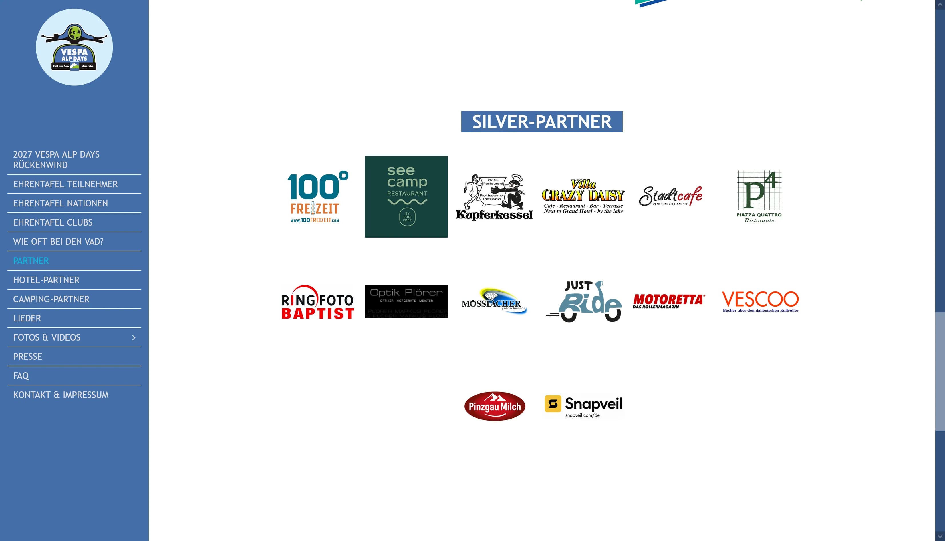 SnapVeil wird Sponsor der Vespa Alp Days 2026