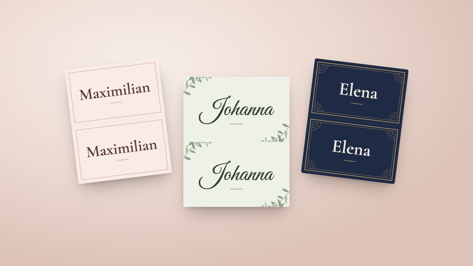 DIY Wedding Place Cards: Format, Paper and Printing at Home